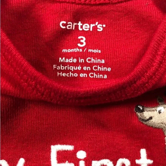 4/$20 Carter’s First Christmas  Red Onesie - Picture 4 of 4